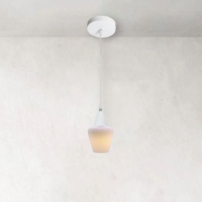 Lustre Pendente Taschibra Monalisa Pp Branco Leitoso E27 Bivolt Branco