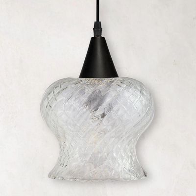 Lustre Pendente Taschibra Aisha Boreal E27 Transparente Bivolt Preto