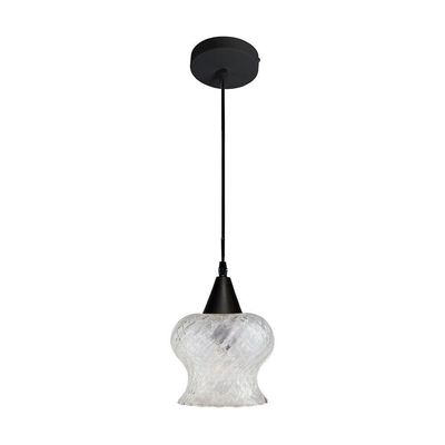 Lustre Pendente Taschibra Aisha Boreal E27 Transparente Bivolt Preto