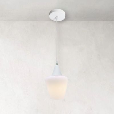 Lustre Pendente Taschibra Monalisa Branco Leitoso E27 Bivolt Branco