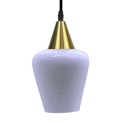 Lustre Pendente Taschibra Monalisa Branco Leitoso E27 Bivolt Ouro