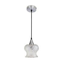 Lustre Pendente Taschibra Aisha Boreal E27 Transparente Bivolt Prata