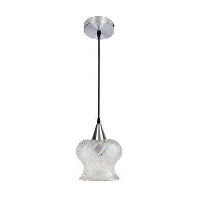 Lustre Pendente Taschibra Aisha Boreal E27 Transparente Bivolt Prata
