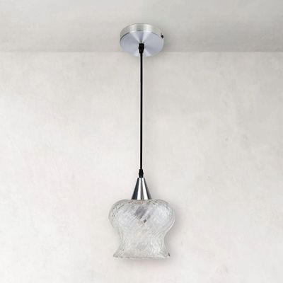 Lustre Pendente Taschibra Aisha Boreal E27 Transparente Bivolt Prata