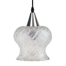 Lustre Pendente Taschibra Aisha Boreal E27 Transparente Bivolt Prata