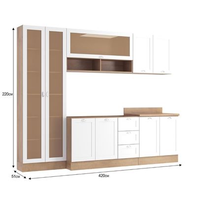Armário De Cozinha Completo Ditália Denver S/ Tampo Rv/brd10