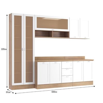 Armário De Cozinha Completo Ditália Denver 5 Pc Rv/br D10
