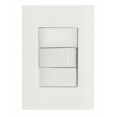 Conjunto 4x2 Com 1 Interruptor Bipolar 10 A 250 V Tramontina Giz Branco Tramontina