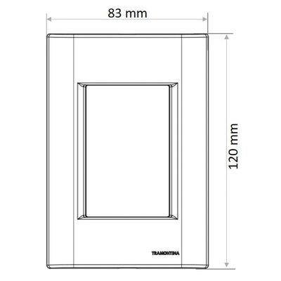 Conjunto 4x2 Com 1 Interruptor Bipolar 10 A 250 V Tramontina Giz Branco Tramontina