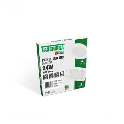Painel Led Embutir 24w Redondo Branco 4000k