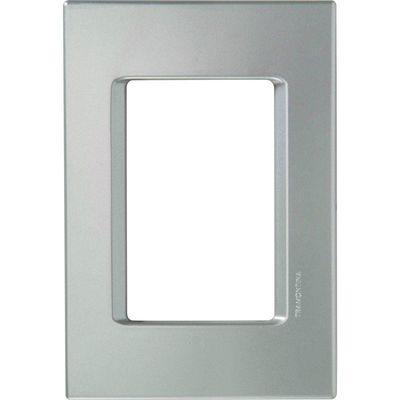 Placa 3 Postos 4x2 Tramontina Izyflat Prata Alumínio Tramontina