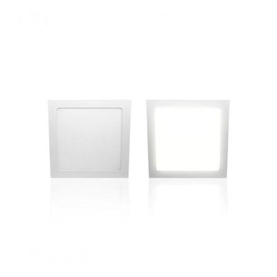 Painel Led Embutir 18w Quadrado Branco 3000k