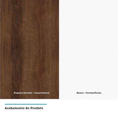 Armário Para Cozinha 70cm 2 Portas Safira Nogueira