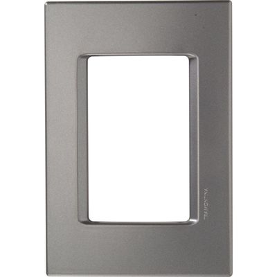 Placa 3 Postos 4x2 Tramontina Izyflat Cinza Grafite Tramontina