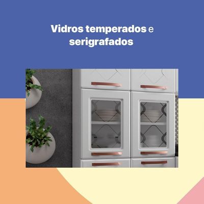 Cozinha De Aço Compacta Mirage New 5 Vidros 3 Peças Branco