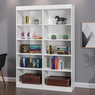 Estante Livreiro Multiuso 8 Prateleiras 1,71m Office Branco J&amp;a Branco Nature