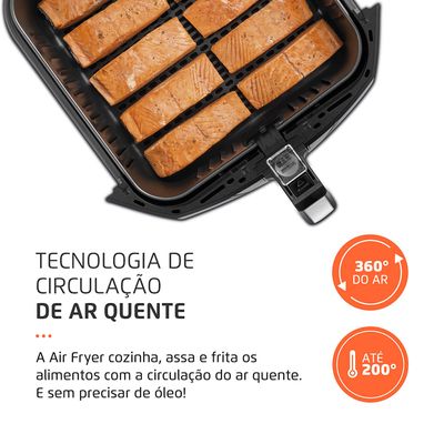 Fritadeira Elétrica Air Fryer Mondial AFN-80-BI 8L Preta - 220V UNICA