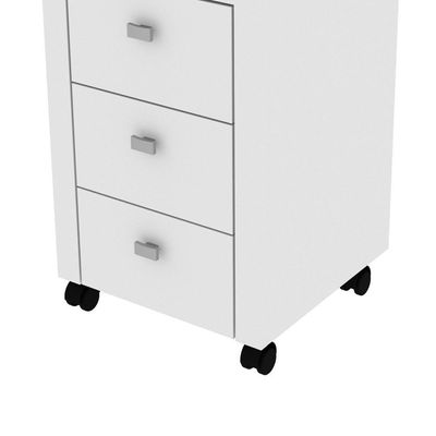 Gaveteiro Com Rodízios Multimóveis Vcr25018 Branco Branco
