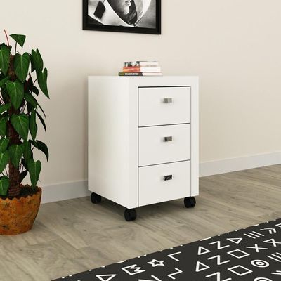 Gaveteiro Com Rodízios Multimóveis Vcr25018 Branco Branco
