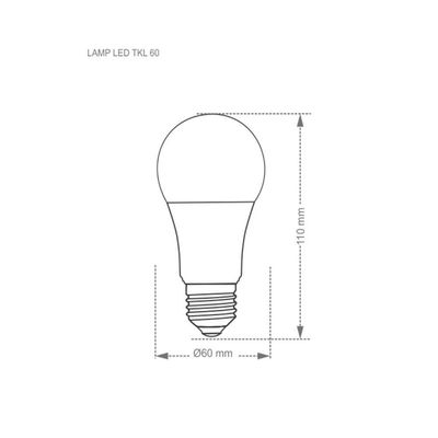 10 Lâmpadas Led Tkl 60 9w - Taschibra 6500k (branca)