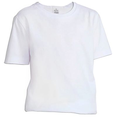 Camisa Básica Bomboné Infantil com Manga 100% Algodão Tamanho 8 Branca UNICA