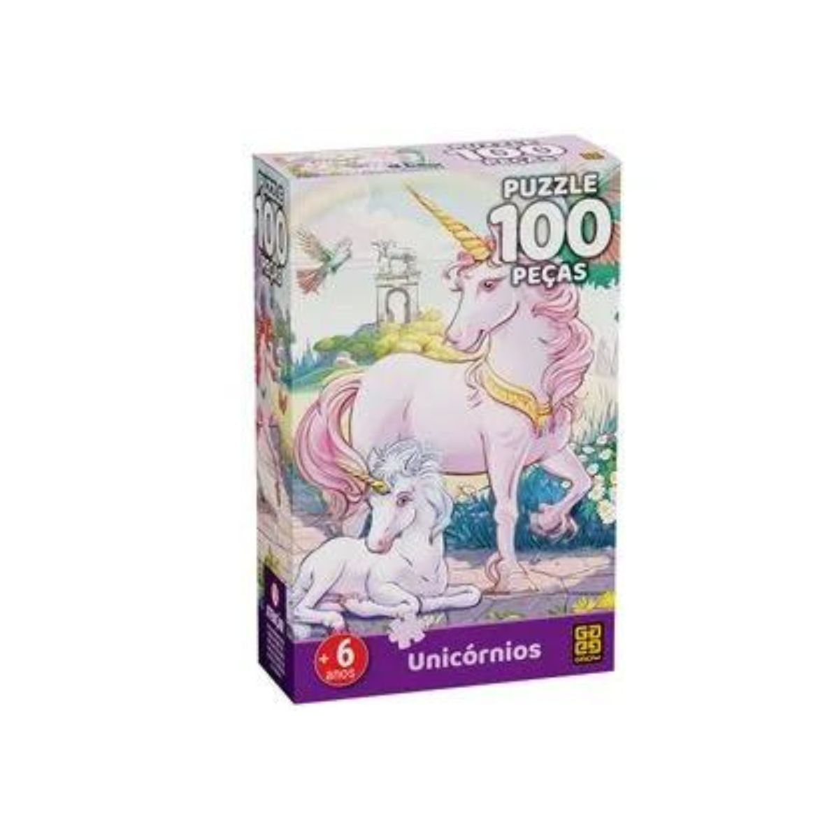 Quebra Cabeça 100 Peças Unicórnios Grow 04431
