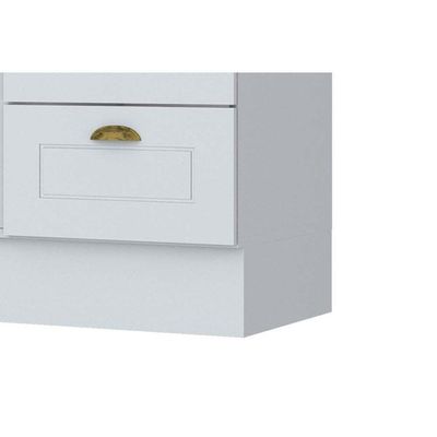 Módulo Cozinha Henn Americana Balcão 2 Portas E 3 Gavetas P/ Pia 120cm S/tampo Branco