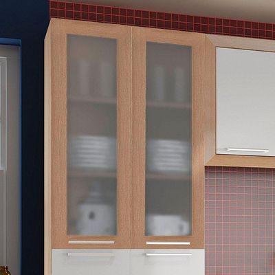 Cozinha Compacta Ditália Aspen 4 Peças Carvalho/branco A45