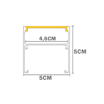 Perfil De Sobrepor Taschibra Para Fita De Led Zenith 50 Com 3 Metros Preto