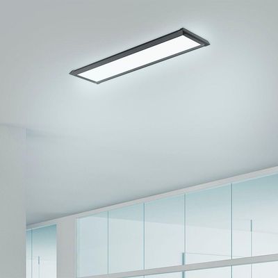 Luminária Led Taschibra Sobrepor 20w Tl Slim 10 Preta Bivolt 6500k Luz Fria