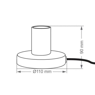 Luminária Abajur Taschibra Single Preto E27 Bivolt