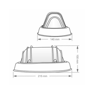 Arandela Taschibra Tartaruga Suprema Alumínio E27 Bivolt Branco