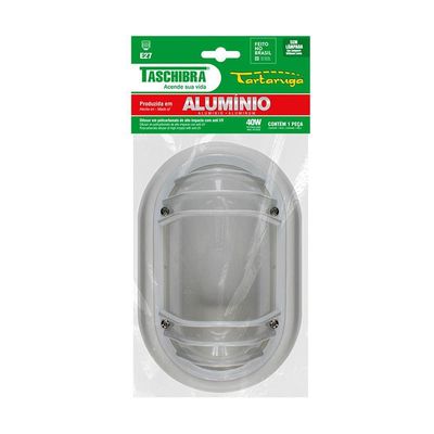 Arandela Taschibra Tartaruga Suprema Alumínio E27 Bivolt Branco