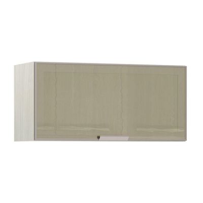 Armário Basculante 80cm 1 Porta C/Vidro Reflecta Bronze