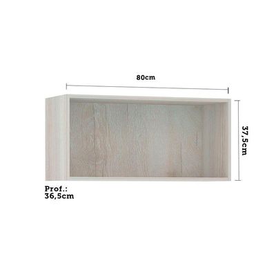 Armário Basculante 80cm 1 Porta C/Vidro Reflecta Bronze