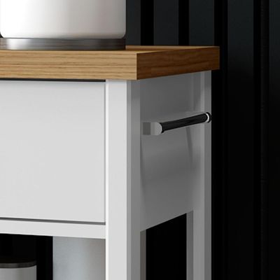 Gabinete Banheiro Ditália 2 Gavetas Ba-135 Cor:branco Branco