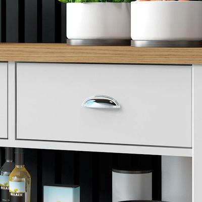 Gabinete Banheiro Ditália 2 Gavetas Ba-135 Cor:branco Branco