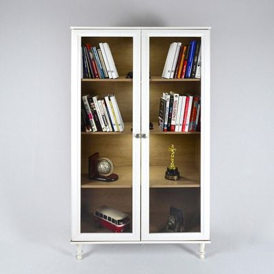 Cristaleira Estante Para Livros Ditália C/ Luz E-957 Branco