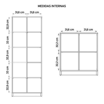 Kit Escritório Conjunto 4 Peças Cubic Branco Caemmun