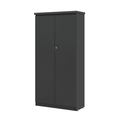 Mesa De Escritorio Com Armário 2 Portas Pampulha Preto Onix
