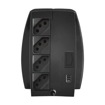 Estabilizador 500va Coletek, Entrada Bivolt Manual, Saída 115v, 4 Tomadas, Preto - Es-500va