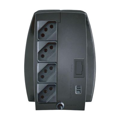 Estabilizador 300va Coletek, Entrada Bivolt Manual, Saída 115v, 4 Tomadas, Preto Es-300va
