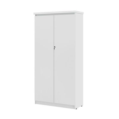Mesa De Escritorio Com Armário 2 Portas Pampulha Branco