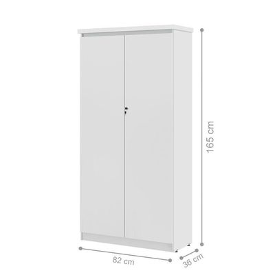 Mesa De Escritorio Com Armário 2 Portas Pampulha Branco