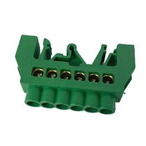 Barramento De Distribuição Hc-008 Terra (verde) Com 6 Ligações - 80a