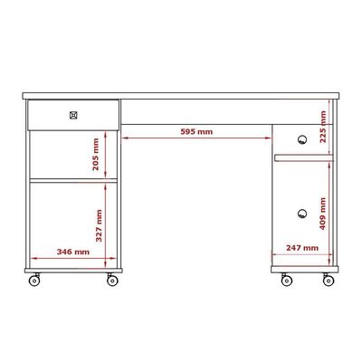 Mesa De Computador Com Prateleiras Million Branco Patrimar