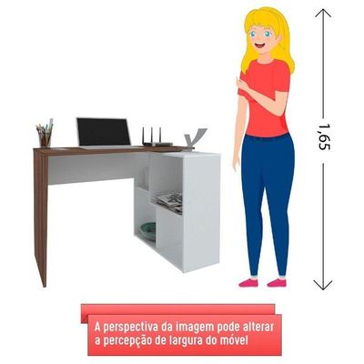 Escrivaninha Artany Urban 2 Prateleiras Ipê