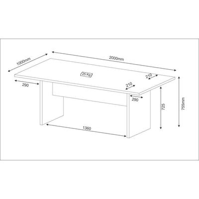 Mesa Escritório/reunião Multimóveis Vcr25027 Branco Branco