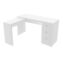 Mesa Escritório De Canto Multimóveis Vcr25011 Branco