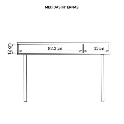 Mesa Para Computador Escrivaninha Marrom Multi Caemmun